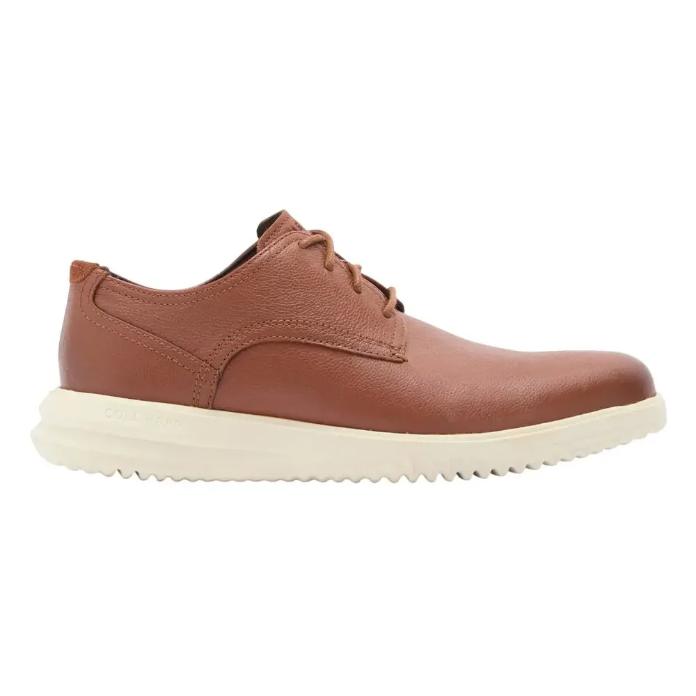 Cole Haan Mens Grand Plain Toe Oxford Shoes Size 9.5 Brown Tumbled Leather NIB